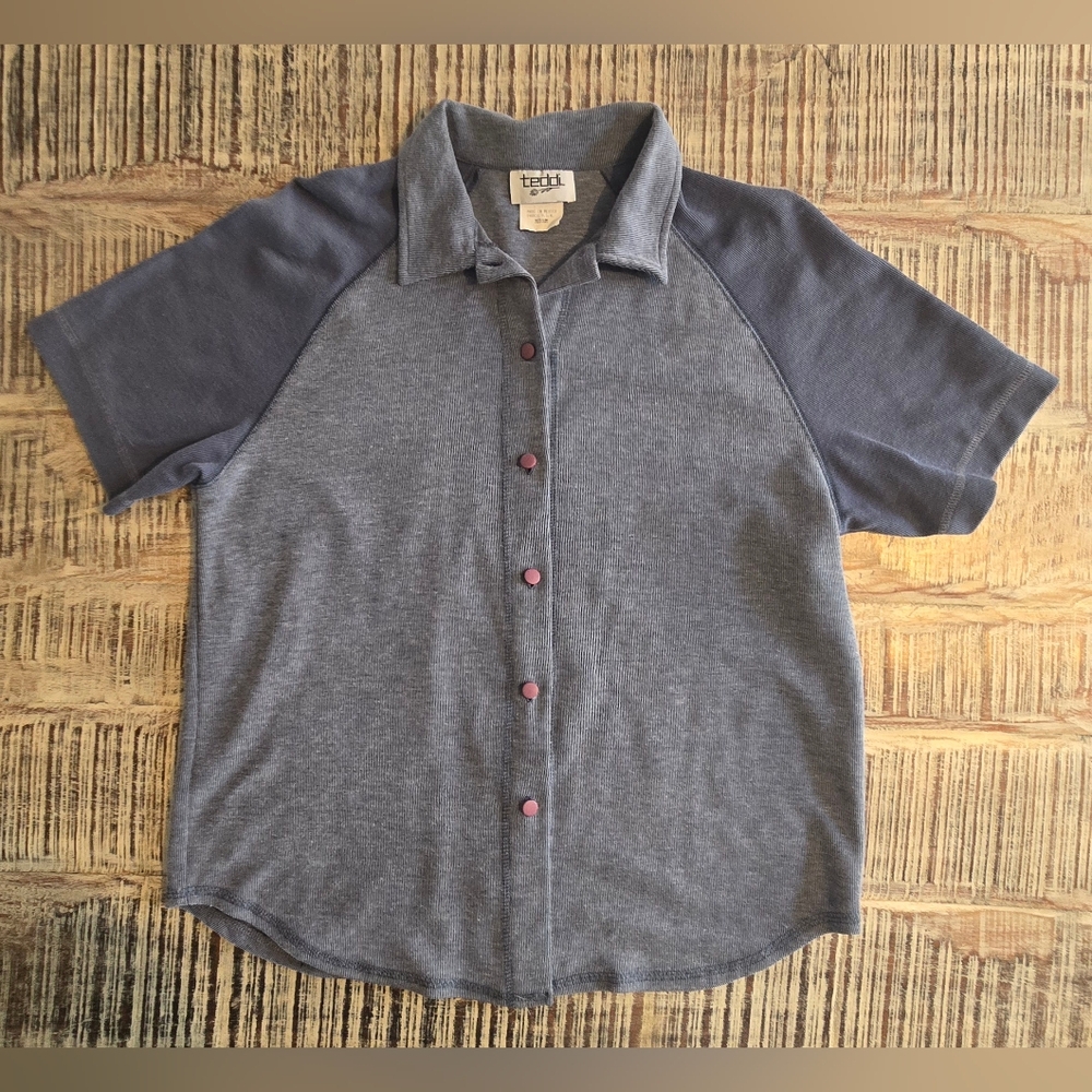Blue Casual Button Down Shirt